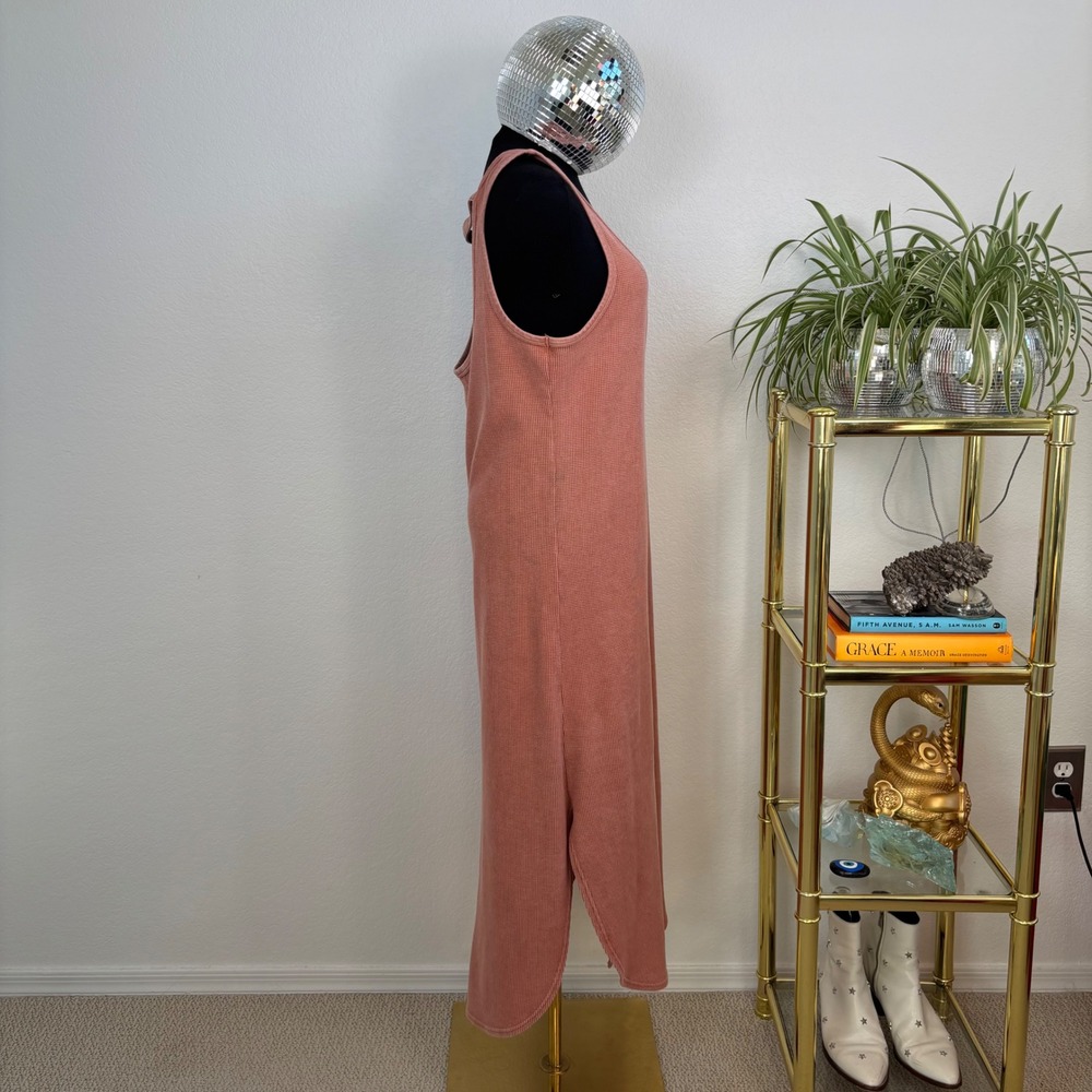 Daily Practice by Anthropologie Rose Waffle Knit Button Front Midi Dress Small - Picture 14 of 16